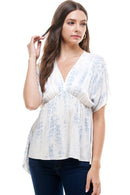 Flowy V-Neck Top with Relaxed Fit - UK (United Kingdom)