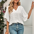 Womens V Neck Batwing Summer Top - UK (United Kingdom)